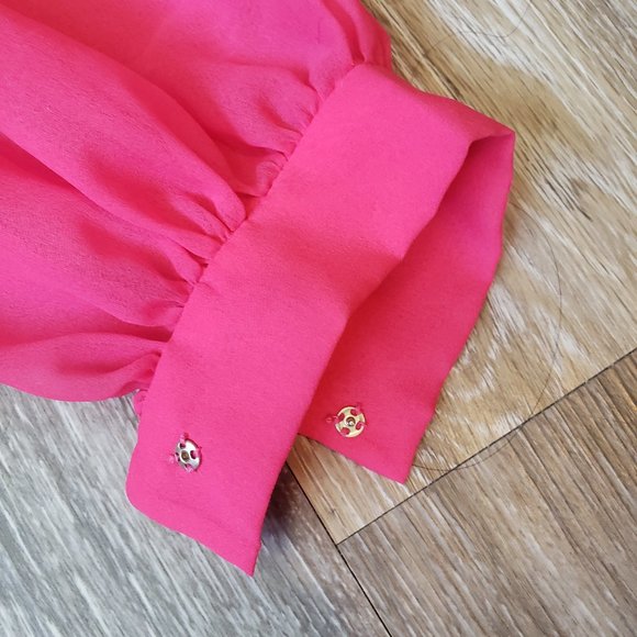 Gorgeous, rare 70s Edith Strauss pink dress - Picture 7 of 11